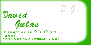 david gulas business card